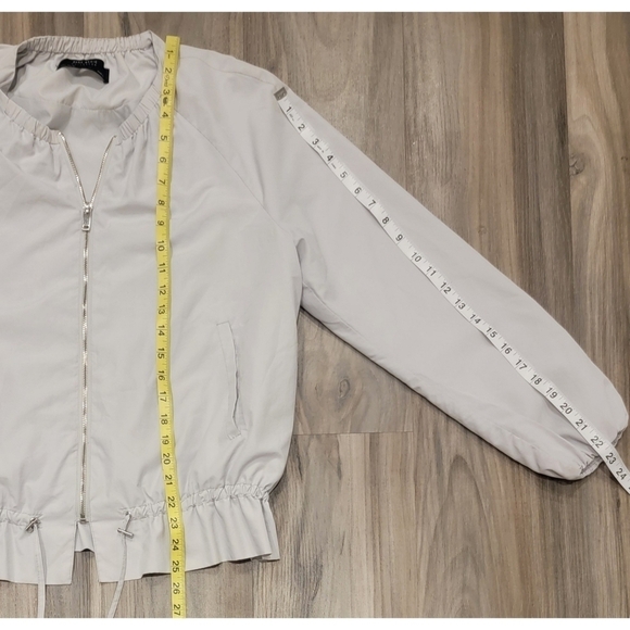 Zara Basic Outerwear Lightweight Raglan Sleeve Jacket size large - Picture 2 of 7